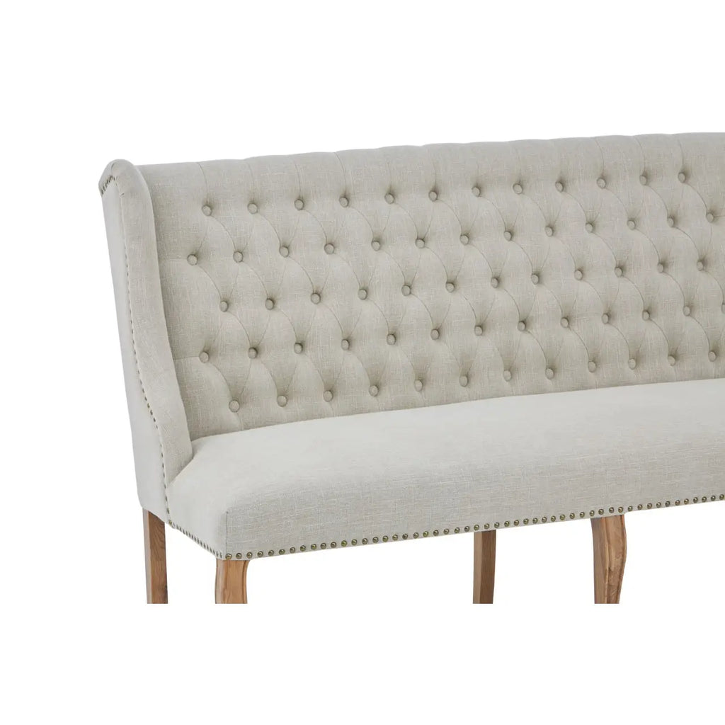 Harrison 2 Seat Natural Linen Bench