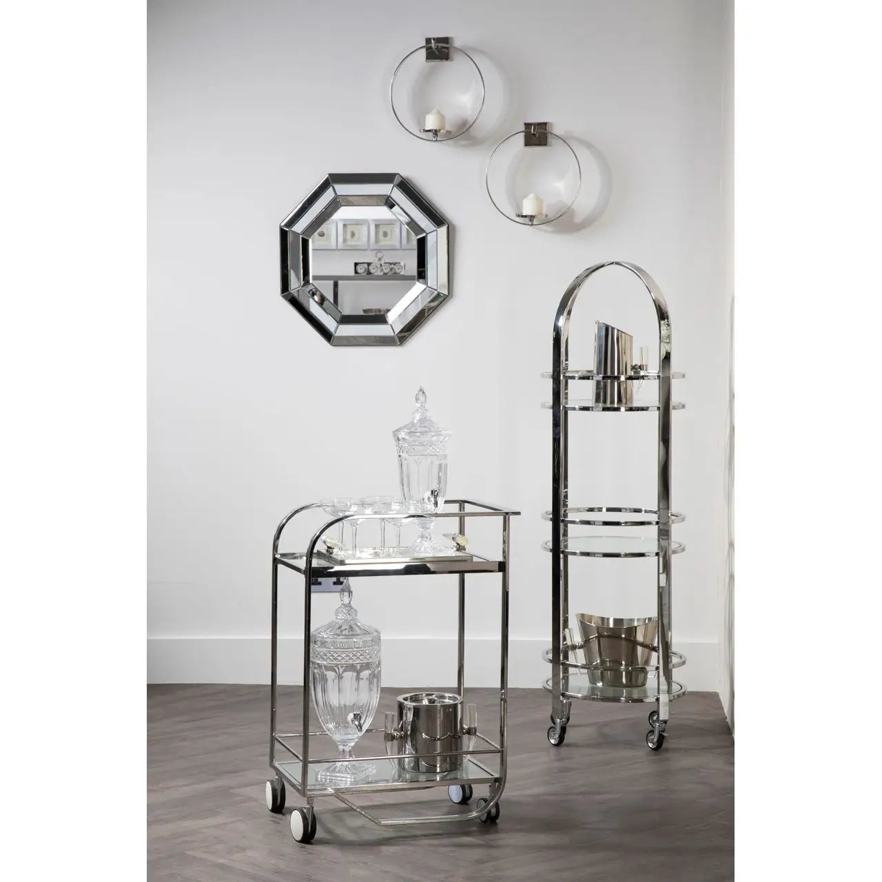 Piermount Silver Finish Cart