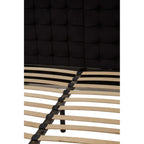 Piermount Black Velvet Bed