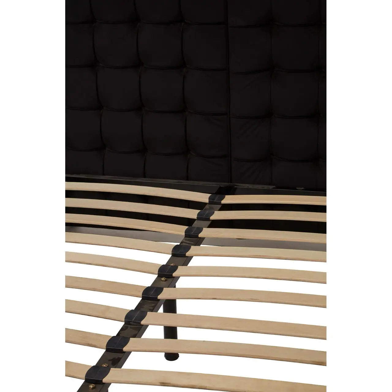 Piermount Black Velvet Bed