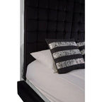 Piermount Black Velvet Bed
