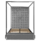 Piermount Grey Velvet Bed