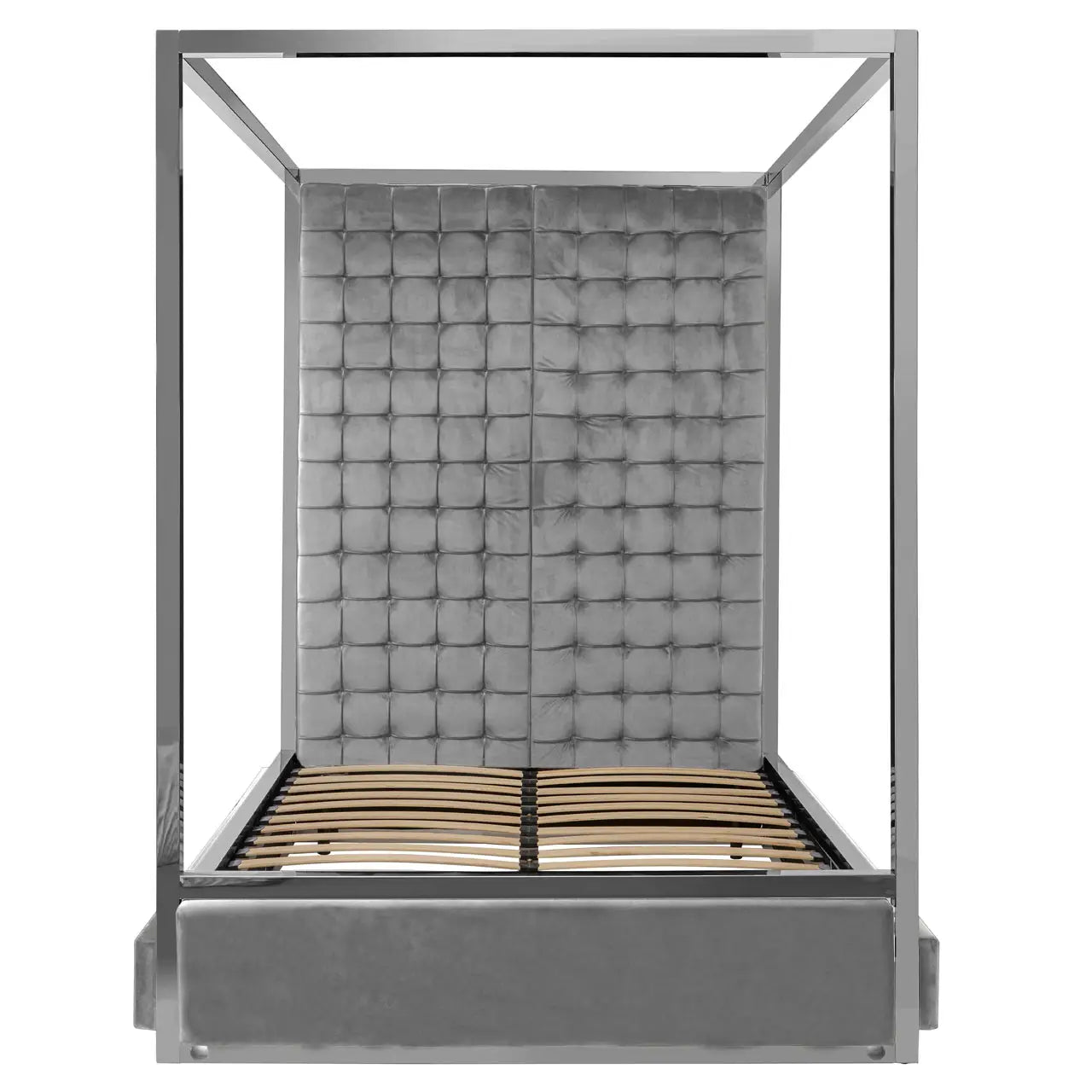 Piermount Grey Velvet Bed