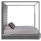 Piermount Grey Velvet Bed