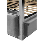 Piermount Grey Velvet Bed