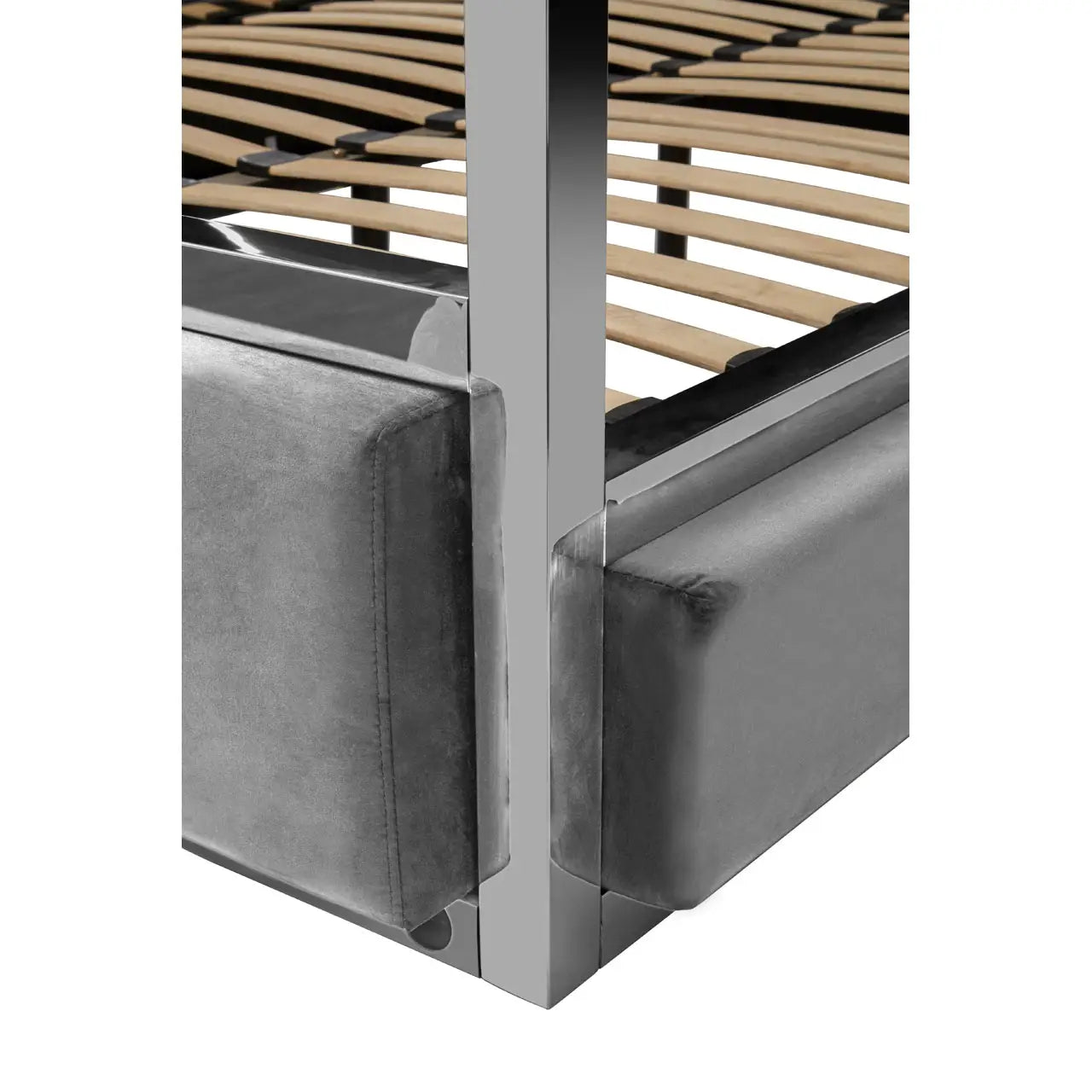 Piermount Grey Velvet Bed