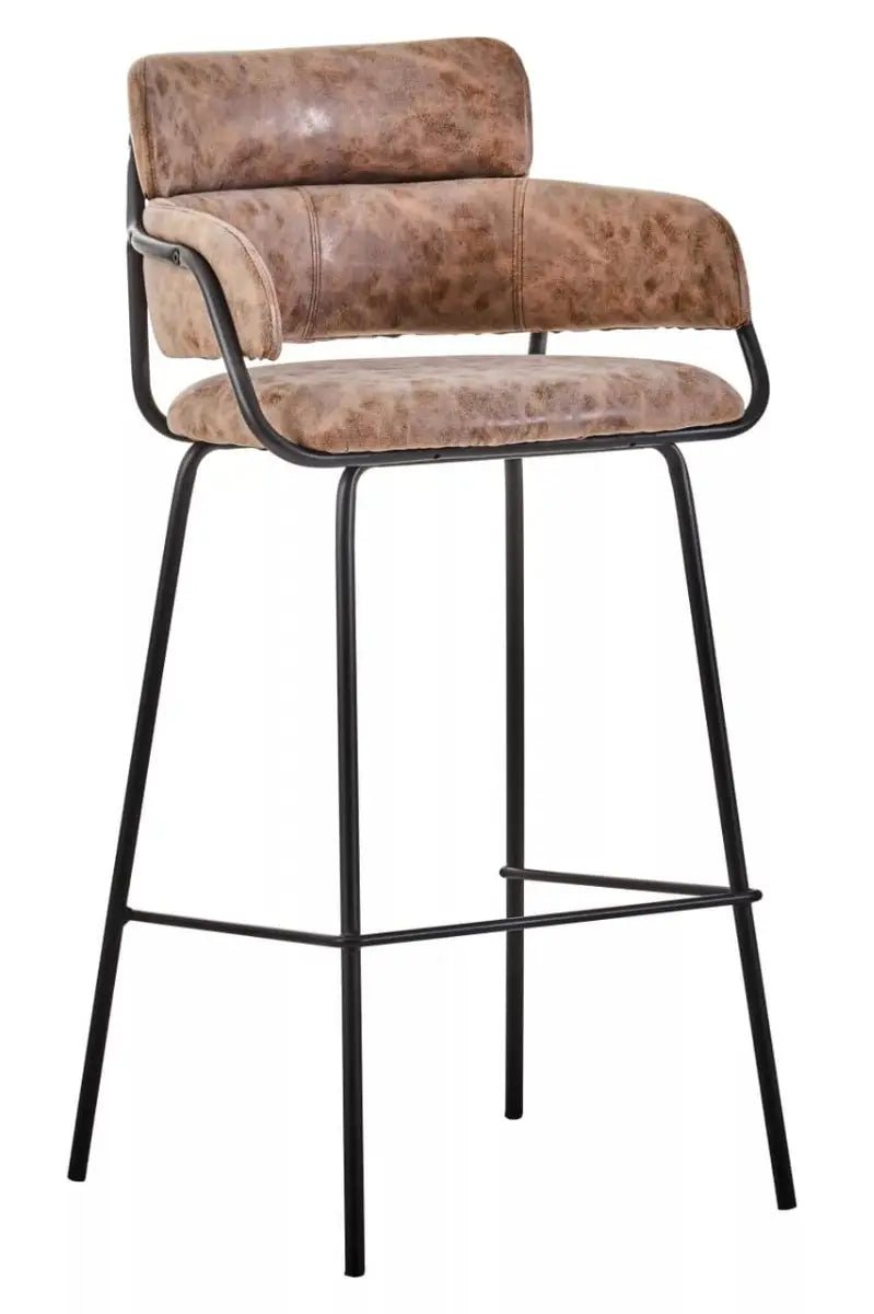 Tamzin Brown Faux Leather Bar Chair