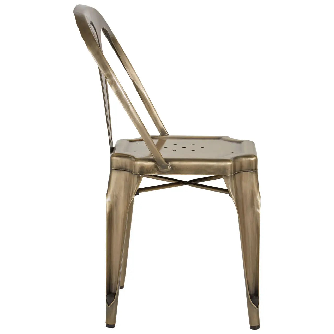Grange Brass Finish Metal Chair
