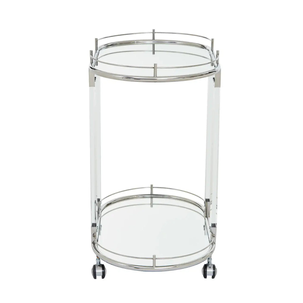 Oria Oval Mirrored Trolley