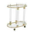 Oria Drinks Trolley With Warm Gold Metallic Frame