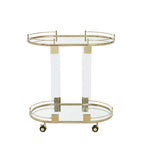 Oria Drinks Trolley With Warm Gold Metallic Frame