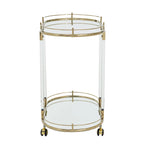 Oria Drinks Trolley With Warm Gold Metallic Frame
