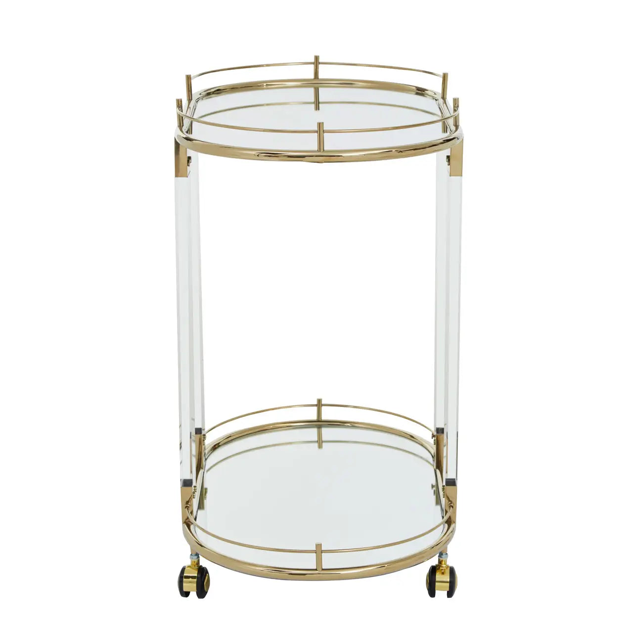 Oria Drinks Trolley With Warm Gold Metallic Frame