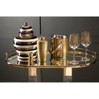Oria Drinks Trolley With Warm Gold Metallic Frame