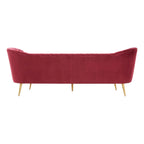 Binky 3 Seat Wine Velvet Sofa