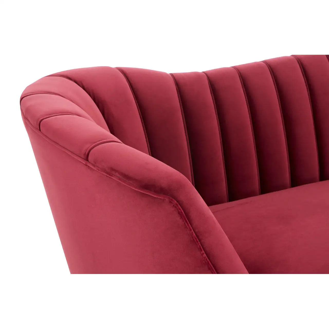 Binky 3 Seat Wine Velvet Sofa
