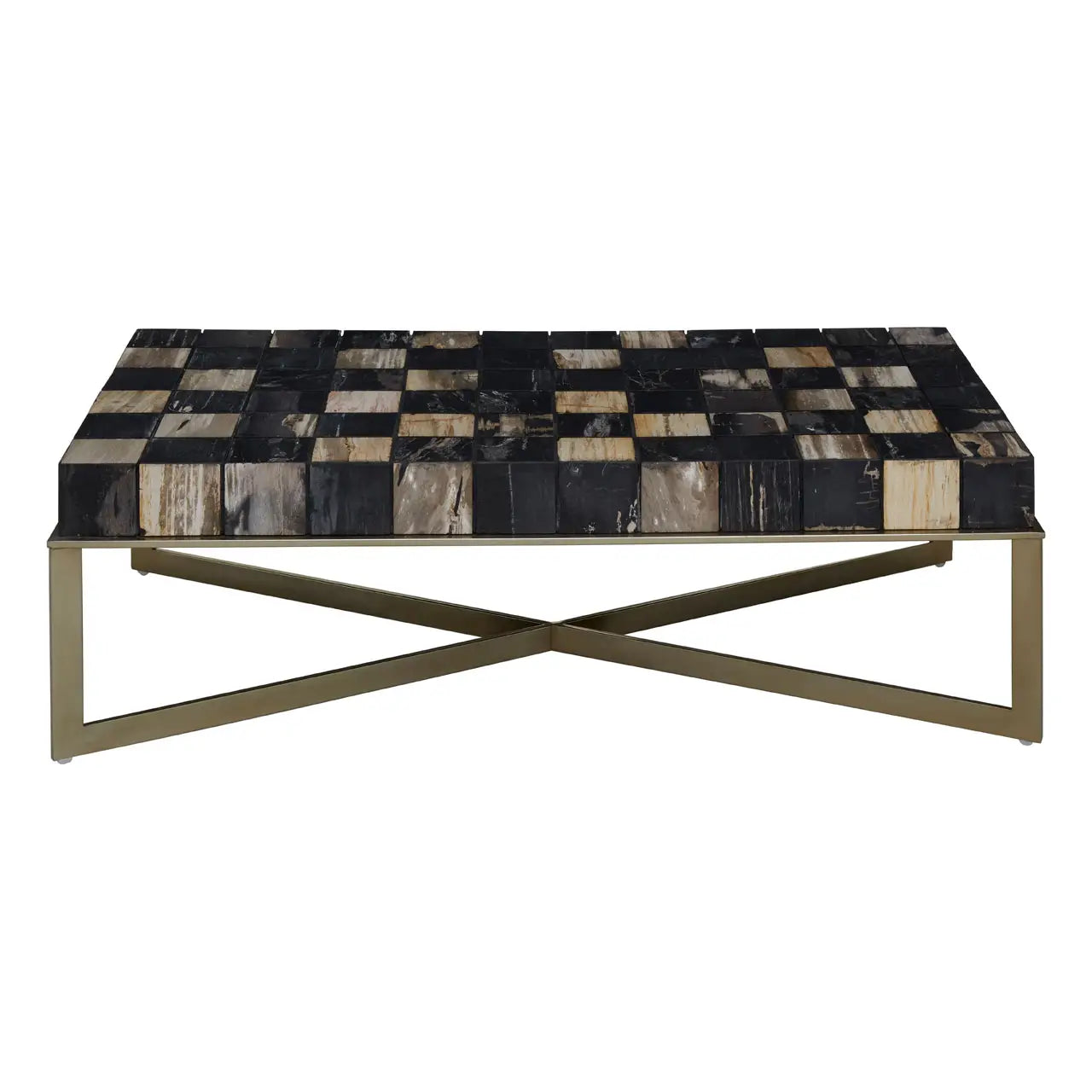 Relic Coffee Table With Brass Finish