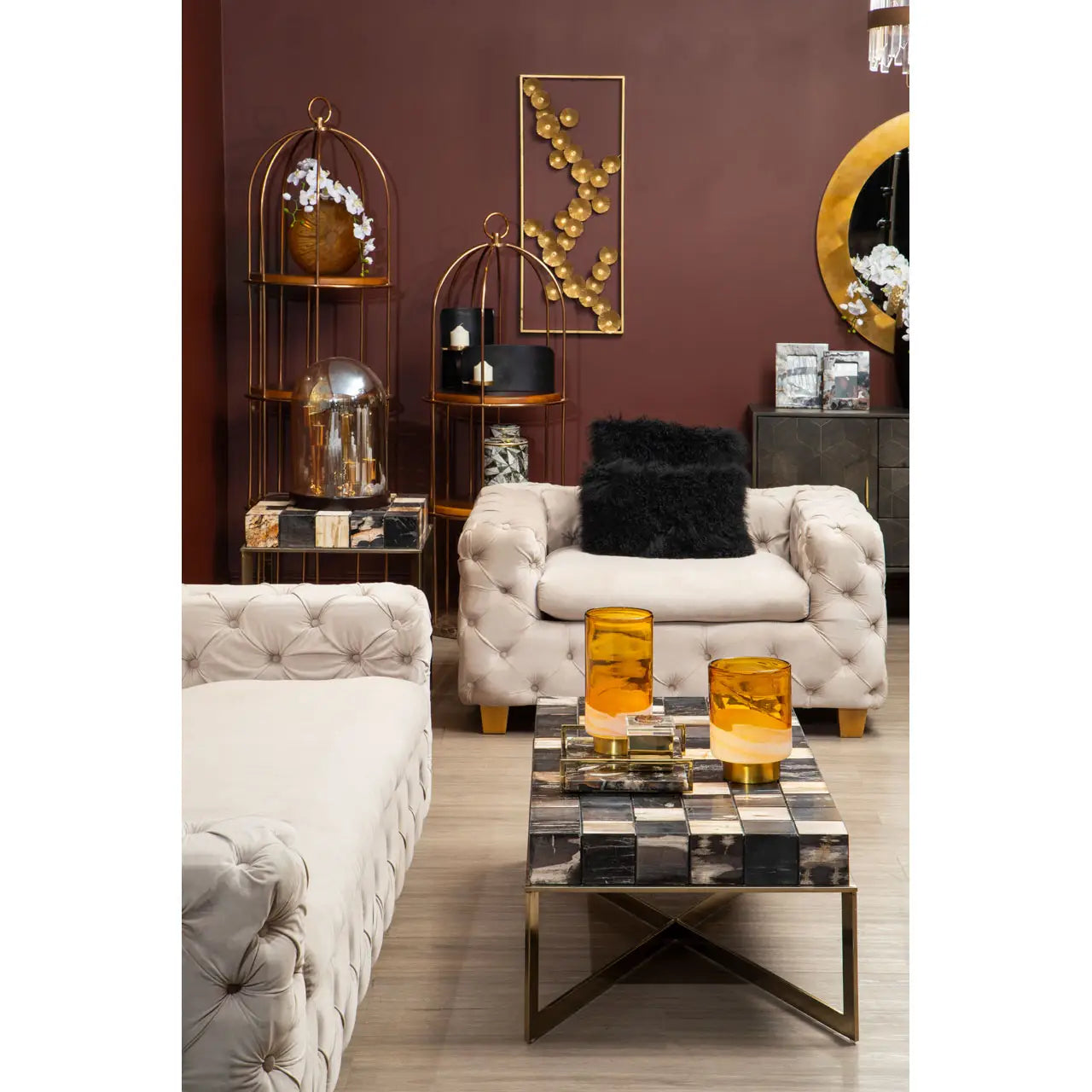 Relic Coffee Table With Brass Finish