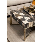 Relic Coffee Table With Brass Finish