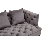 Sefira 3 Seat Viola Pirate Grey Fabric Sofa