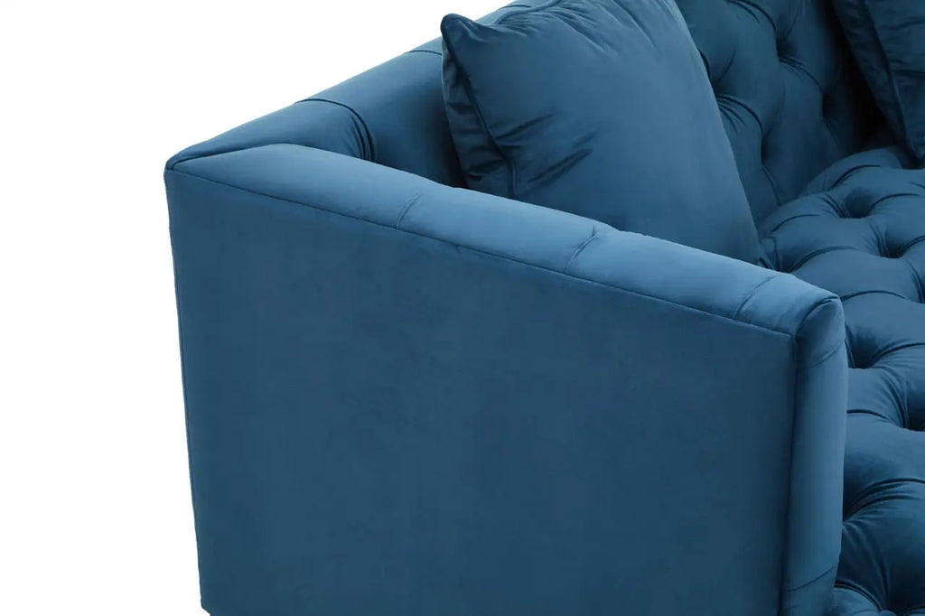 Sefira 2 Seat Navy Fabric Sofa