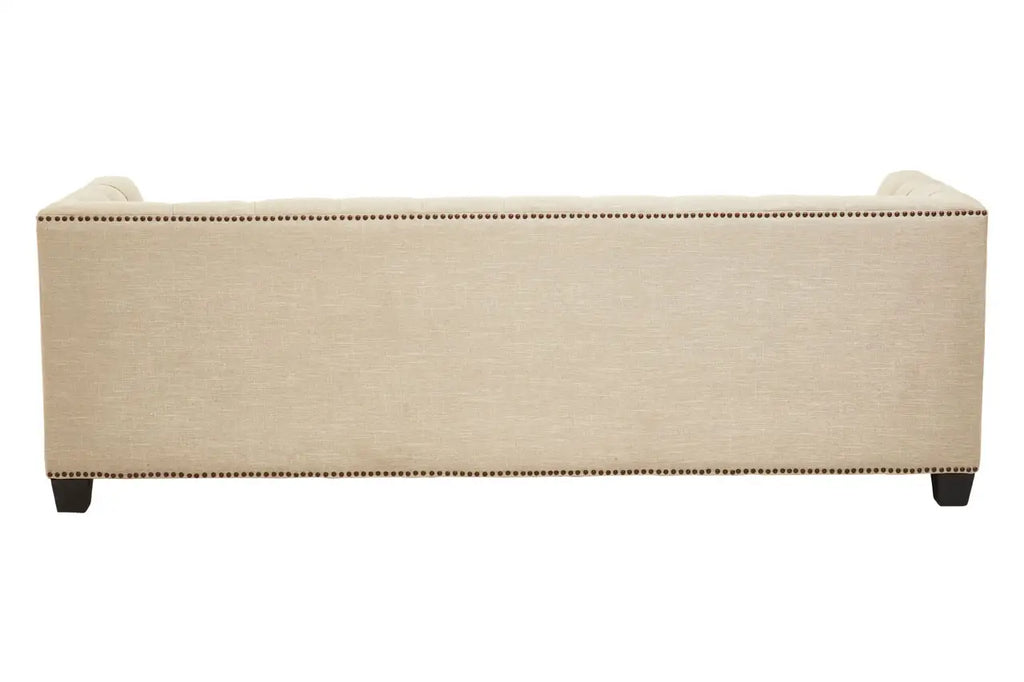 Surina 3 Seat Stone Fabric Sofa