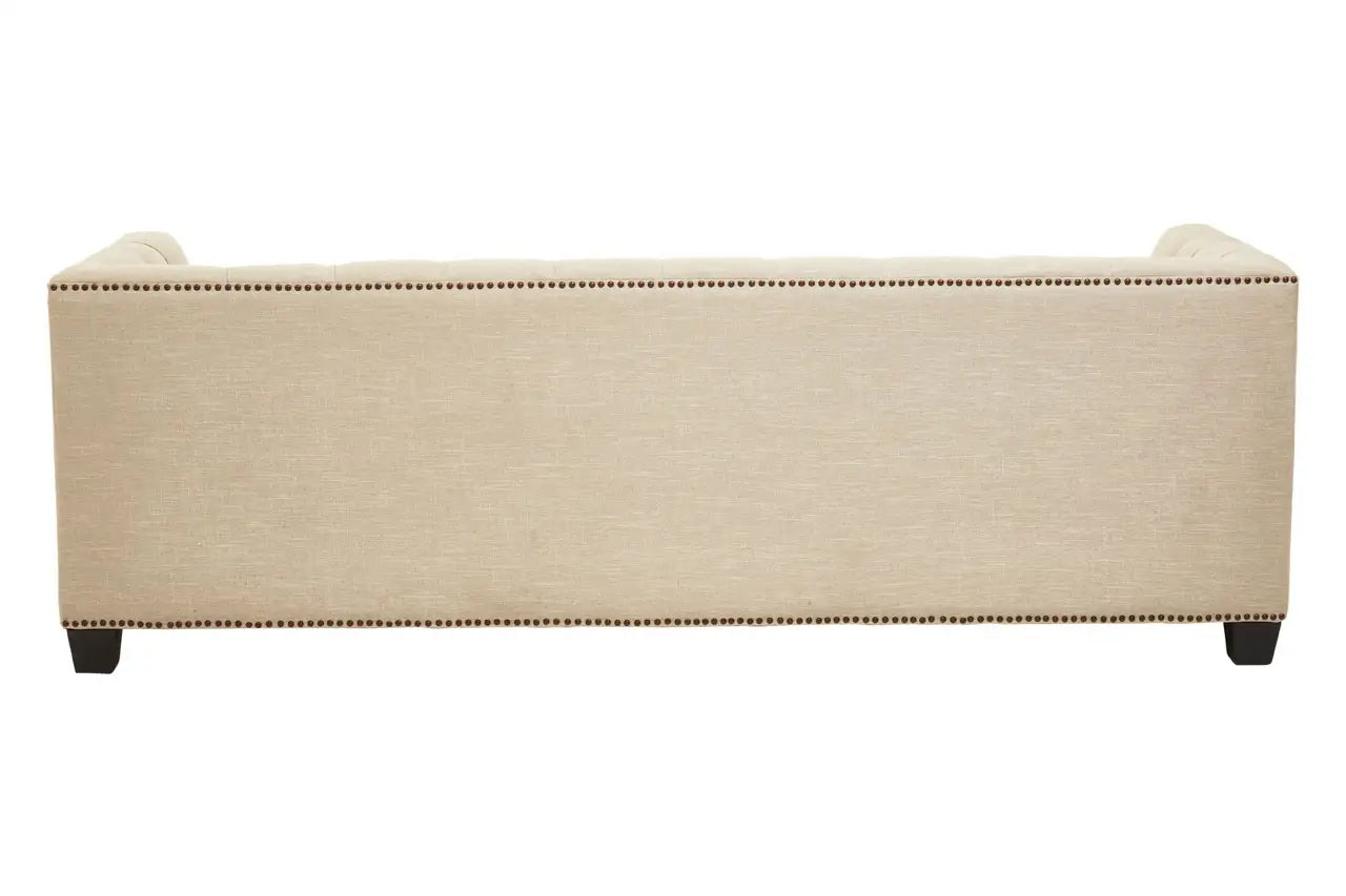 Surina 3 Seat Stone Fabric Sofa