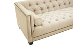 Surina 3 Seat Stone Fabric Sofa
