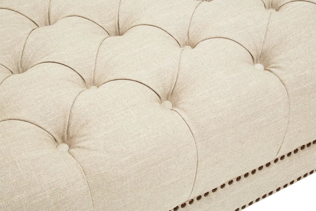 Surina 3 Seat Stone Fabric Sofa