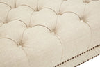 Surina 3 Seat Stone Fabric Sofa
