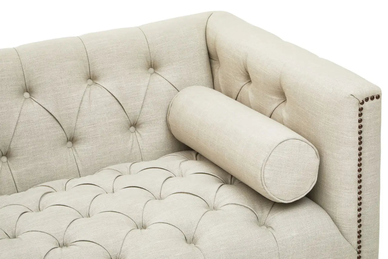 Surina 2 Seat Stone Fabric Sofa