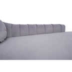Felizia Grey Left Arm Velvet Chaise