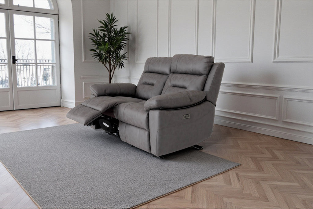 Lucca Inc Lay-Z-Boy Style Fabric Power Recliner 2 Seater Sofa