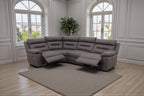 Lucca Inc Lay-Z-Boy Style Fabric Power Recliner Corner Sofa
