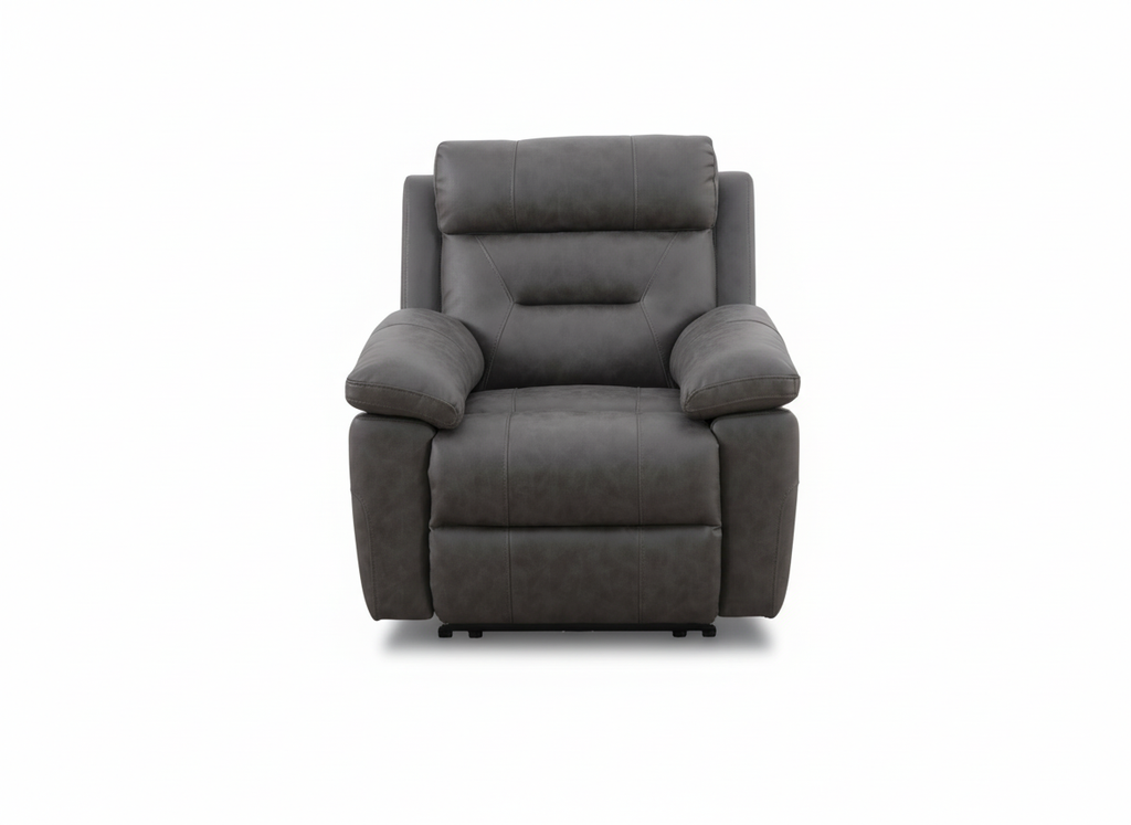 Lucca Inc Lay-Z-Boy Style Fabric Power Recliner Armchair