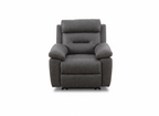 Lucca Inc Lay-Z-Boy Style Fabric Power Recliner Armchair