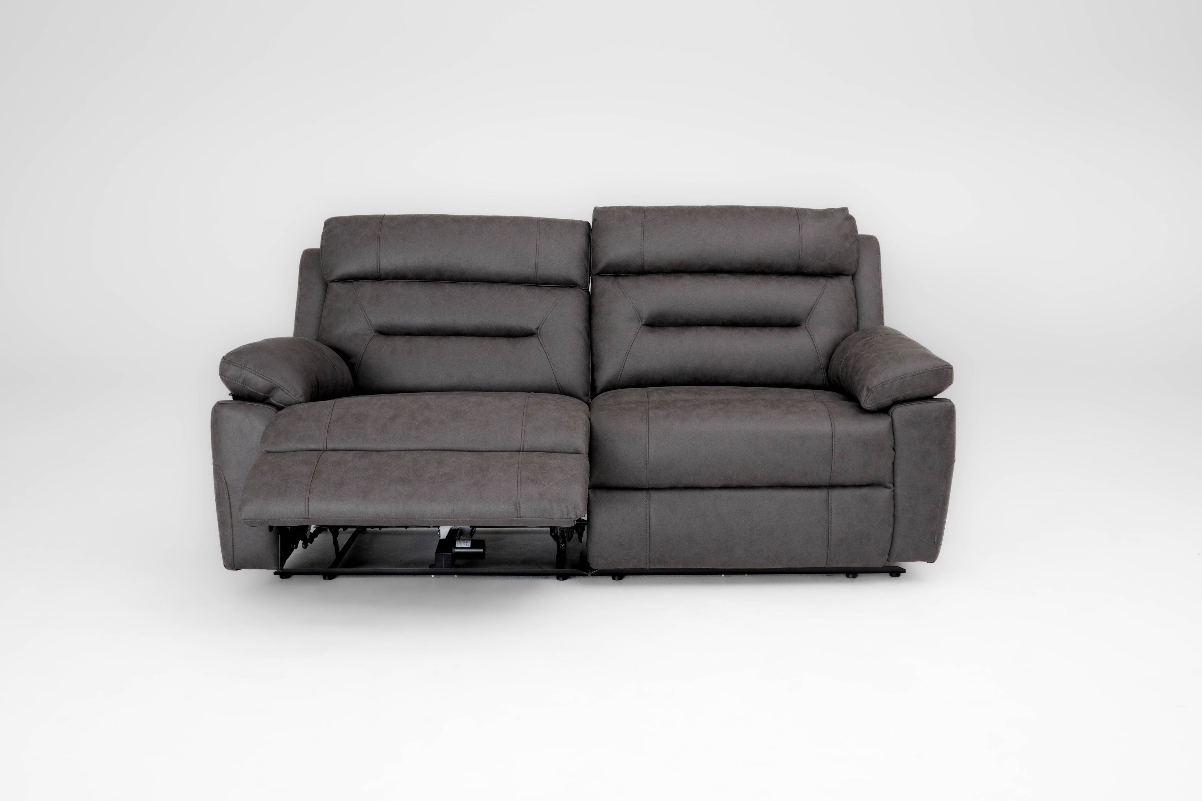 Lucca Inc Lay-Z-Boy Style Fabric Power Recliner 3 Seater Sofa