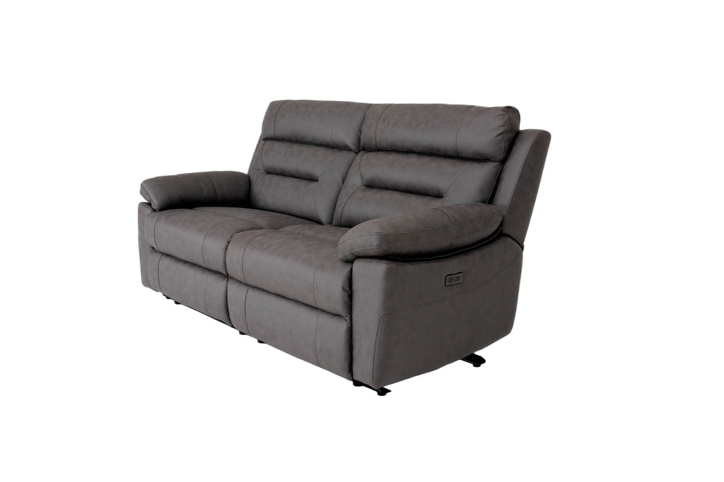 Lucca Inc Lay-Z-Boy Style Fabric Power Recliner 3 Seater Sofa