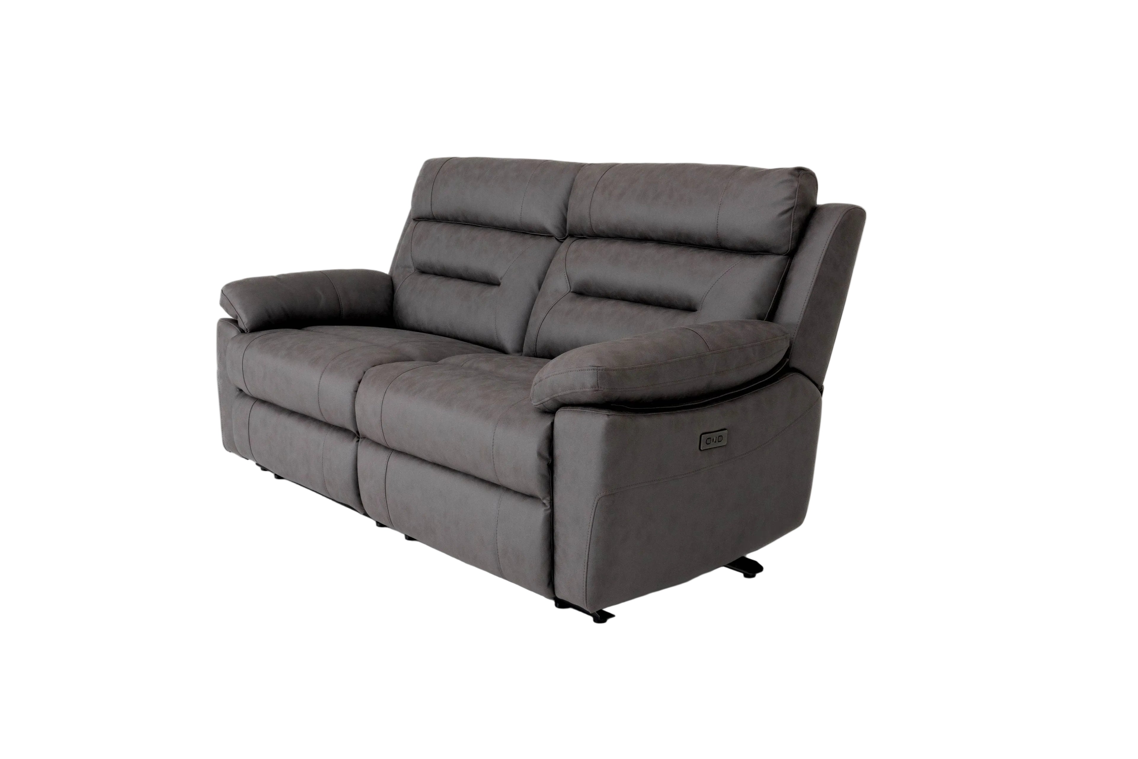 Lucca Inc Lay-Z-Boy Style Fabric Power Recliner 3 Seater Sofa