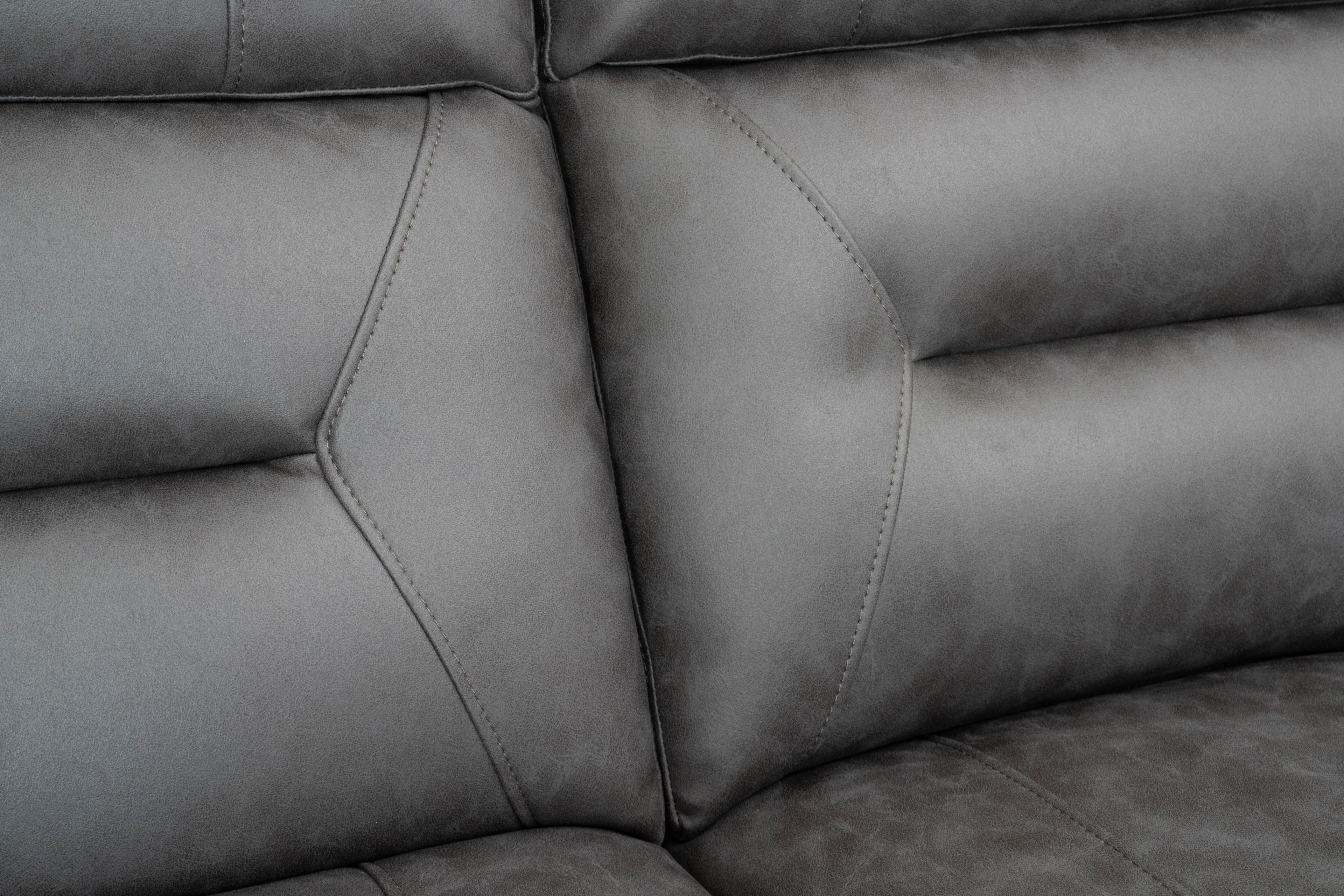 Lucca Inc Lay-Z-Boy Style Fabric Power Recliner 3 Seater Sofa