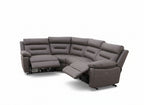 Lucca Inc Lay-Z-Boy Style Fabric Power Recliner Corner Sofa