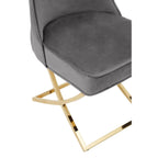 Belle Button Back Grey Dining Chair