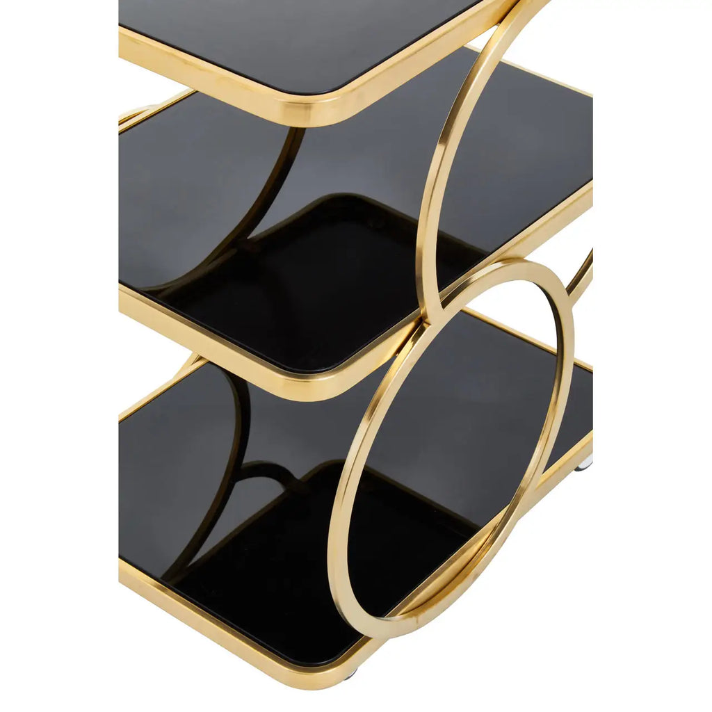 Alvaro Gold Finish Drinks Trolley