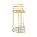 Rabia Gold Finish Lounge Chair