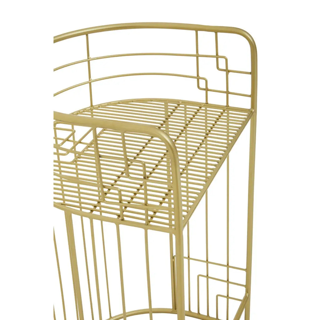 Rabia Gold Finish Lounge Chair