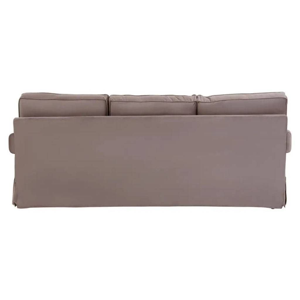 Ralph Three Seat Mink Velvet Sofa