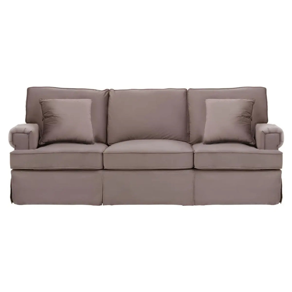 Ralph Three Seat Mink Velvet Sofa
