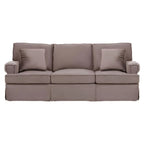 Ralph Three Seat Mink Velvet Sofa