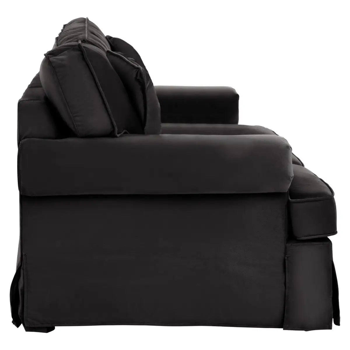 Ralph Two Seat Black Velvet Sofa