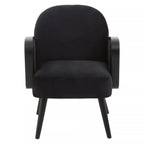 Hala Black Velvet Armchair